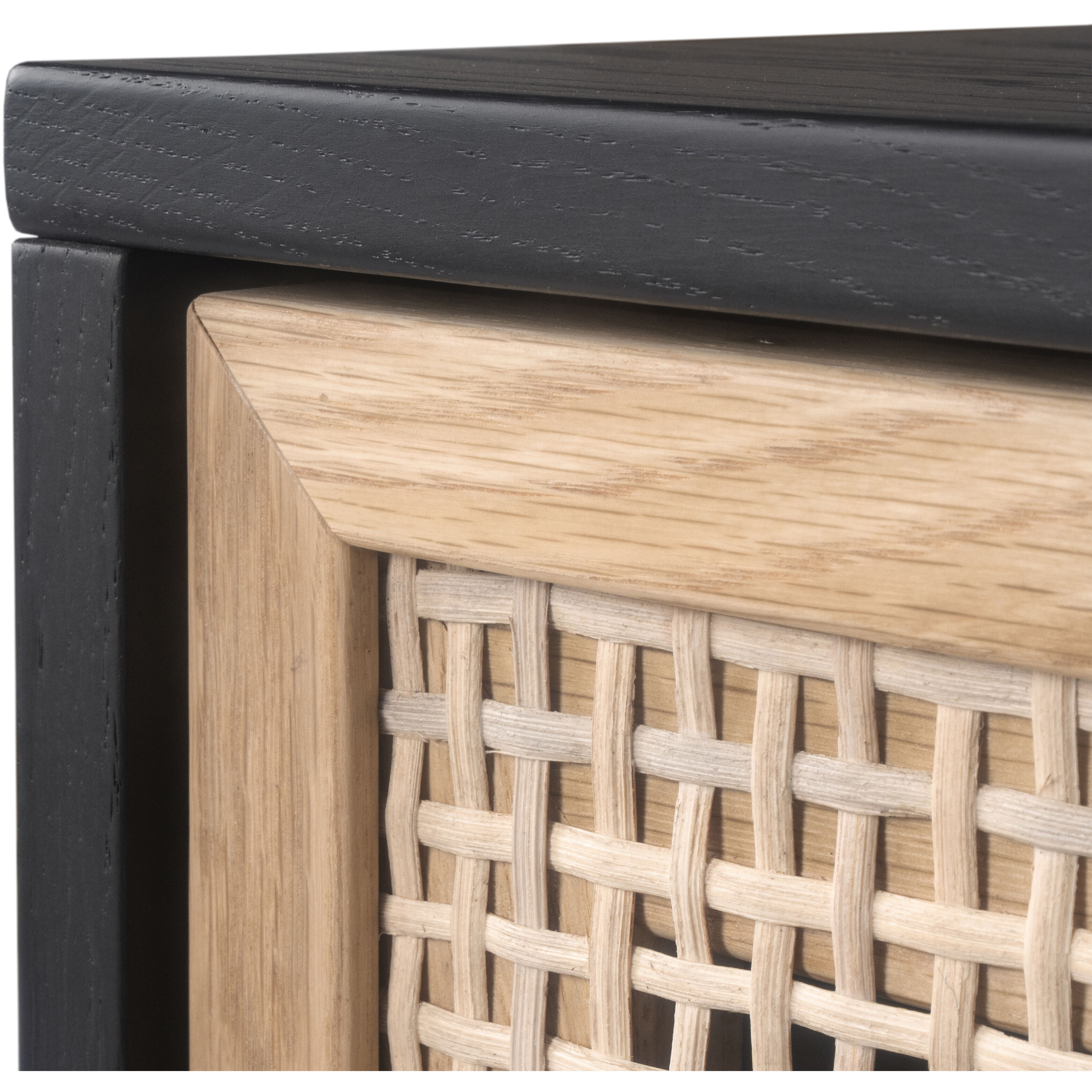 Avida 71.75 X 18.5 inch Gold / Black/Natural Sideboard, Large